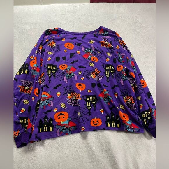 Disney Halloween PJ Top Women’s 3X (22w-24w) Purple Lilo + Stitch Shirt Lounge - Picture 5 of 9